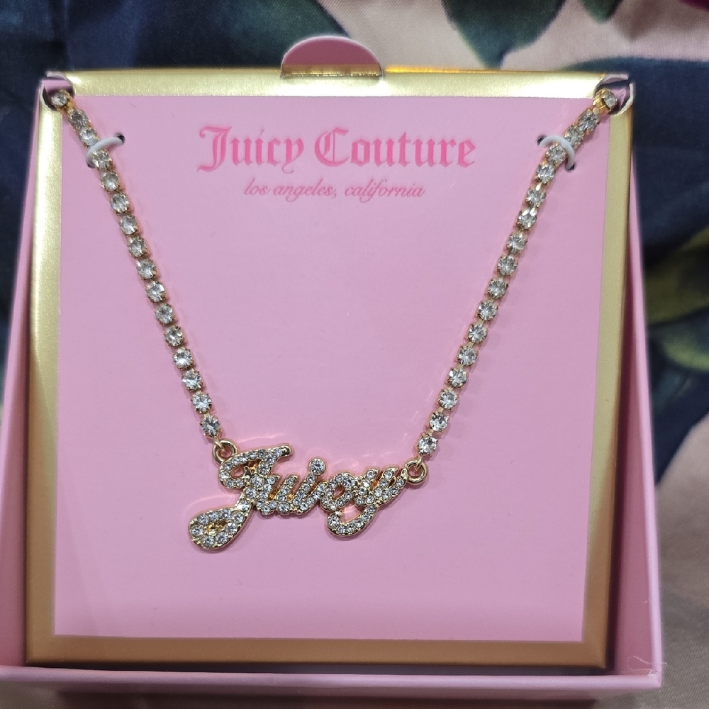 Juicy Couture Gold and Silver Crystal Necklace